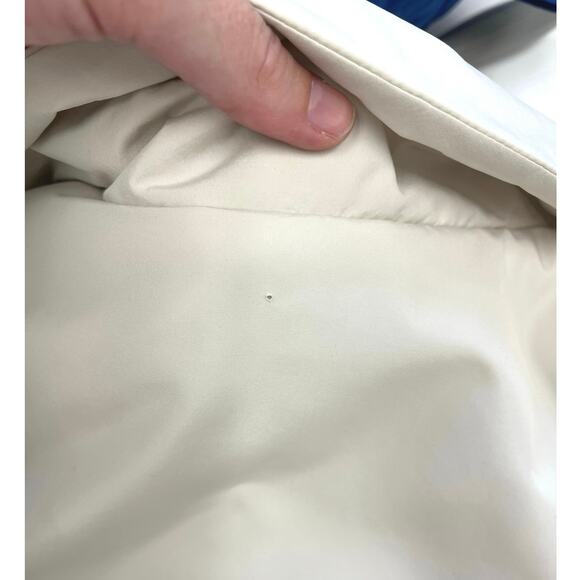 Vintage Gap Normcore 90s Minimalist Basic Neutral Puffer Boxy Crop Jacket XS - Picture 10 of 11